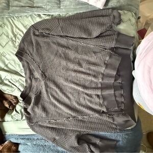 American Eagle Outfitters Charcoal Knit Top